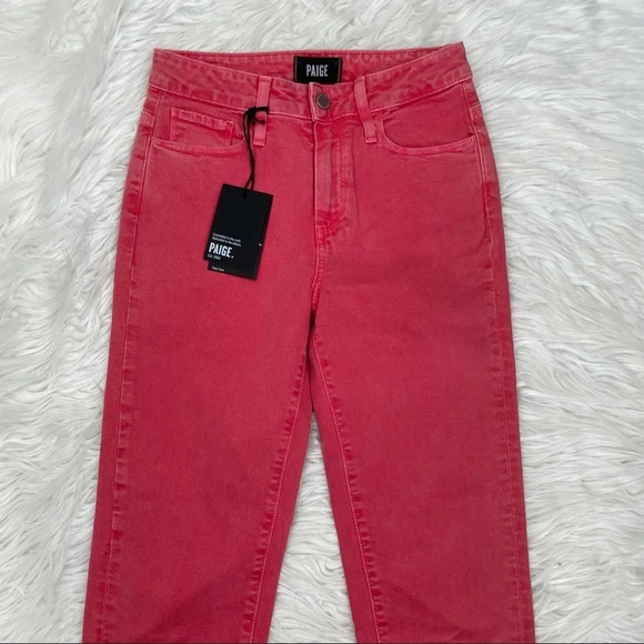 New PAIGE Hoxton Straight Ankle Jean Wildflower NWT Denim 25 - Picture 5 of 14